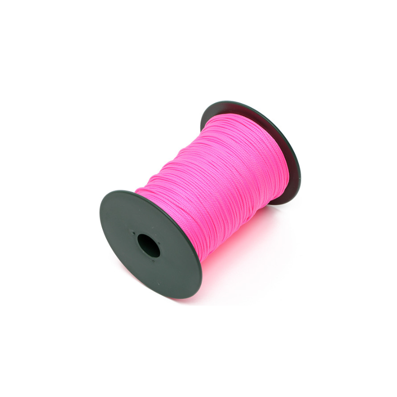 Cordeau tresse nylon rose fluo 1.5 mm 100 m