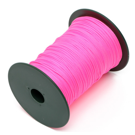 Cordeau tresse nylon rose fluo 1.5 mm 100 m