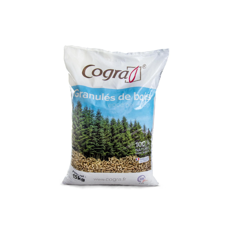 Granule bois cogra din+ sac de 15 kg