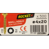 Vis bois rocket étoile 4x20 boite/500u