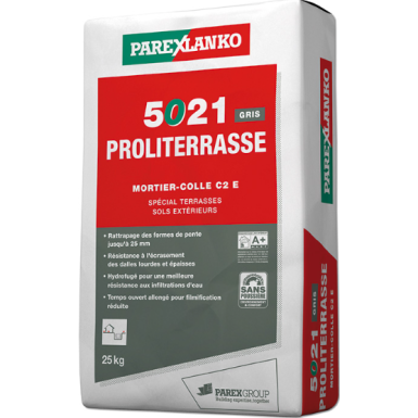 Colle à carrelage lanko 5021 proliterrasse gris  en 25 kg