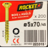 Vis bois rocket étoile 5x70 boite/200u