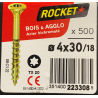 Vis bois rocket étoile 4x30 boite/500u