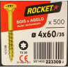 Vis bois rocket étoile 4x60 boite/500u