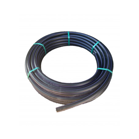 Tuyau eau potable PE80 16 bars bande bleue Ø25 - Couronne 25m