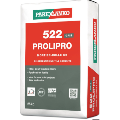 Colle à carrelage lanko 522 prolipro gris  en 25 kg