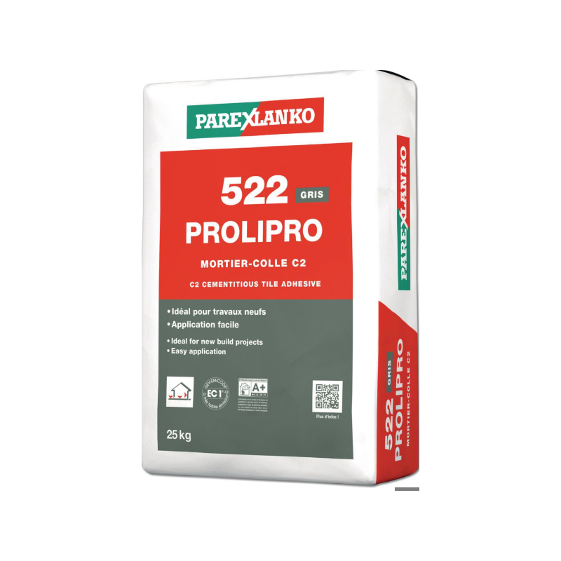 Colle à carrelage lanko 522 prolipro gris  en 25 kg