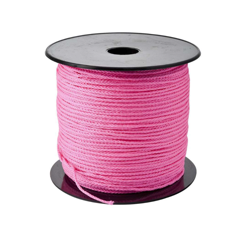 Cordeau tresse nylon rose fluo 2.5  mm 200 m