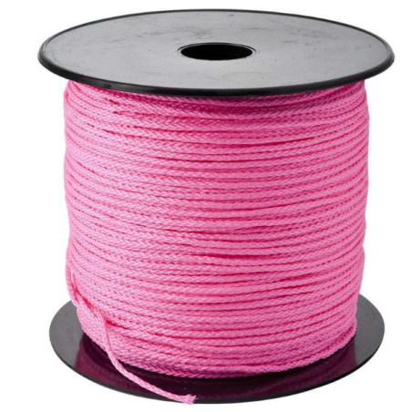 Cordeau tresse nylon rose fluo 2.5  mm 200 m