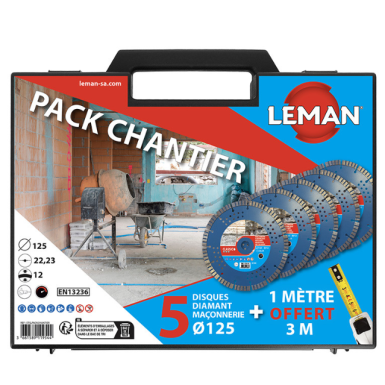 Pack chantier 5 disques diamant + 1 metre offert